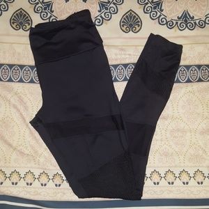 Black Cutout/Bandage/Mesh Workout Leggings